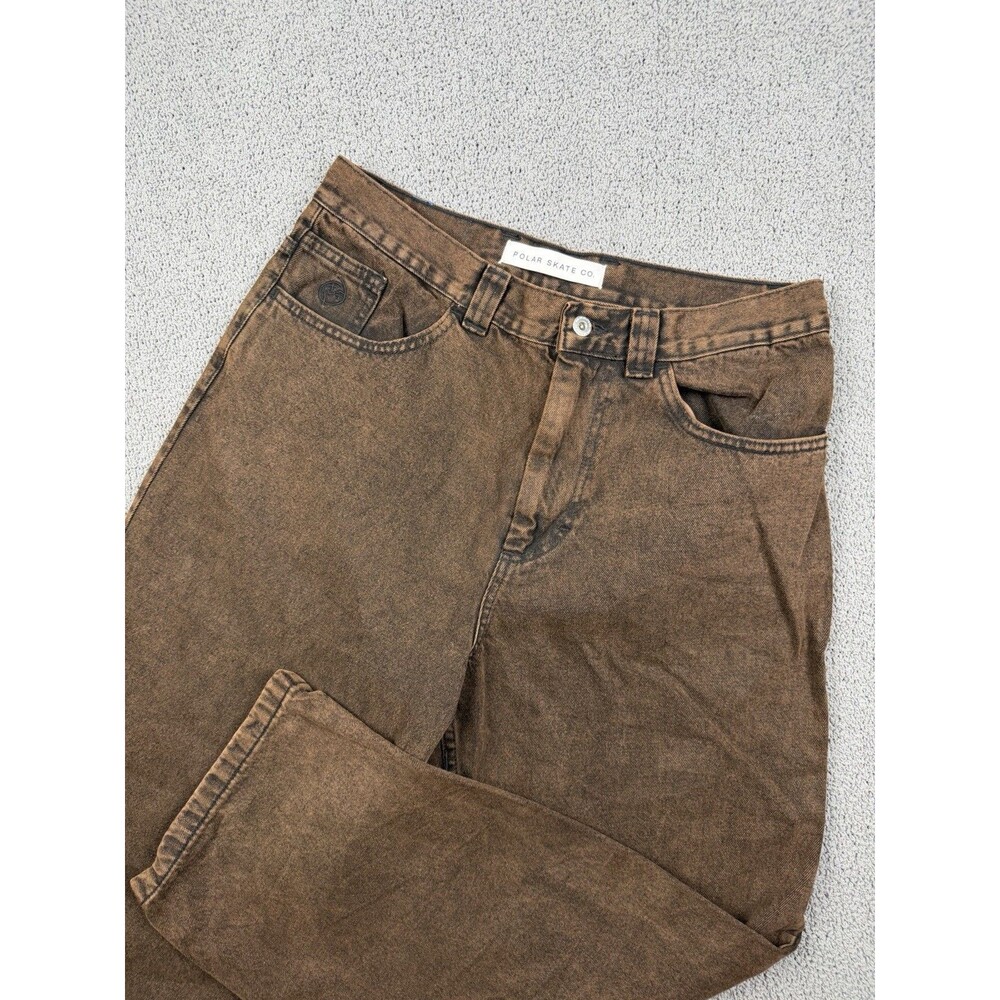 Polar Skate Co Big Boy Jeans Mens M Brown Denim Y2K 90’s Baggy Skater